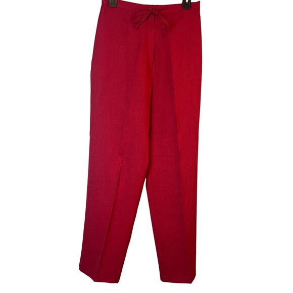 Sag Harbor NWOT Red Dress Pant Womens size 10 Minimalist Career Holiday - Picture 1 of 4